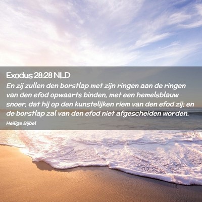 Picture 02 - Exodus 28:28 NLD - En zij zullen den borstlap met zijn ringen aan de - Bible Verse Picture