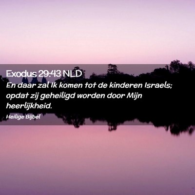 Picture 02 - Exodus 29:43 NLD - En daar zal Ik komen tot de kinderen Israels; - Bible Verse Picture