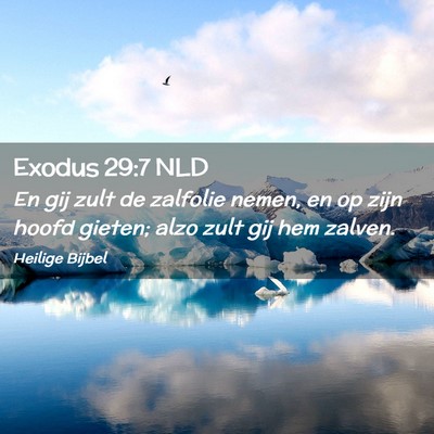 Picture 02 - Exodus 29:7 NLD - En gij zult de zalfolie nemen, en op zijn hoofd - Bible Verse Picture