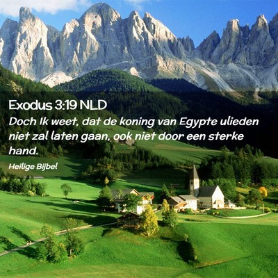 Picture 02 - Exodus 3:19 NLD - Doch Ik weet, dat de koning van Egypte ulieden - Bible Verse Picture