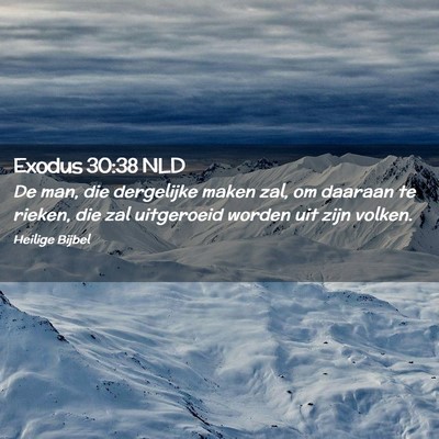 Picture 02 - Exodus 30:38 NLD - De man, die dergelijke maken zal, om daaraan te - Bible Verse Picture