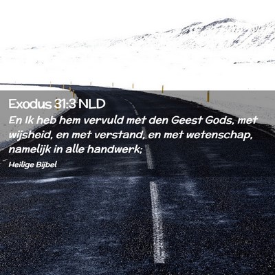 Picture 02 - Exodus 31:3 NLD - En Ik heb hem vervuld met den Geest Gods, met - Bible Verse Picture