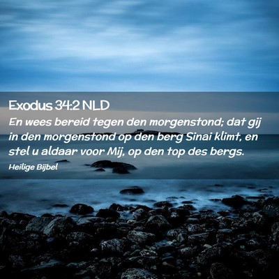 Picture 02 - Exodus 34:2 NLD - En wees bereid tegen den morgenstond; dat gij in - Bible Verse Picture