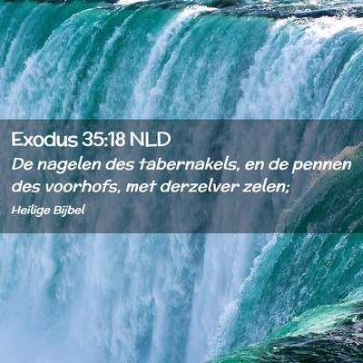 Picture 02 - Exodus 35:18 NLD - De nagelen des tabernakels, en de pennen des - Bible Verse Picture