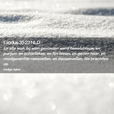 Picture 02 - Exodus 35:23 NLD - En alle man, bij wien gevonden werd hemelsblauw, - Bible Verse Picture