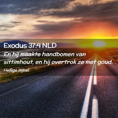 Picture 02 - Exodus 37:4 NLD - En hij maakte handbomen van sittimhout, en hij - Bible Verse Picture