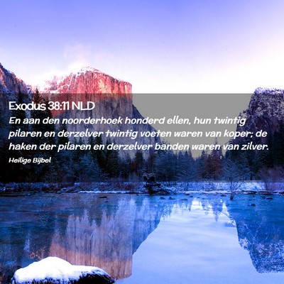Picture 02 - Exodus 38:11 NLD - En aan den noorderhoek honderd ellen, hun twintig - Bible Verse Picture