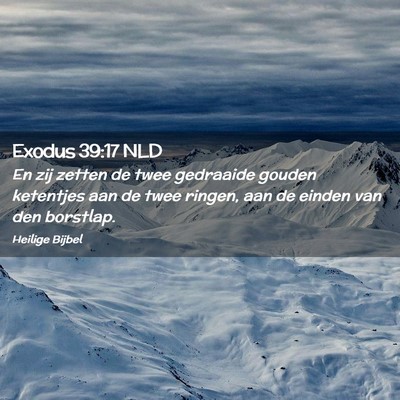 Picture 02 - Exodus 39:17 NLD - En zij zetten de twee gedraaide gouden ketentjes - Bible Verse Picture