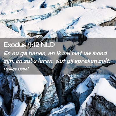 Picture 02 - Exodus 4:12 NLD - En nu ga henen, en Ik zal met uw mond zijn, en - Bible Verse Picture
