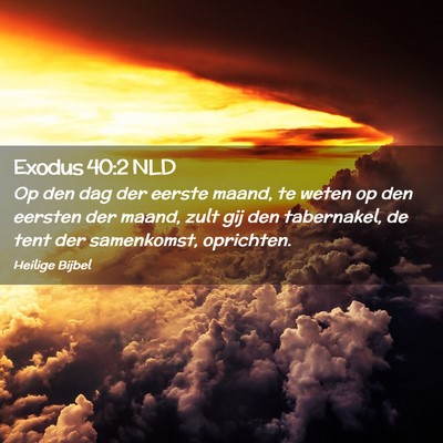 Picture 02 - Exodus 40:2 NLD - Op den dag der eerste maand, te weten op den - Bible Verse Picture