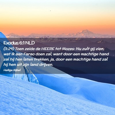 Picture 02 - Exodus 6:1 NLD - (5:24) Toen zeide de HEERE tot Mozes: Nu zult gij - Bible Verse Picture