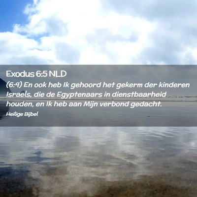 Picture 02 - Exodus 6:5 NLD - (6:4) En ook heb Ik gehoord het gekerm der - Bible Verse Picture