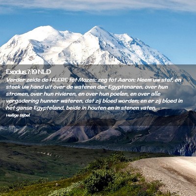 Picture 02 - Exodus 7:19 NLD - Verder zeide de HEERE tot Mozes: zeg tot Aaron: - Bible Verse Picture