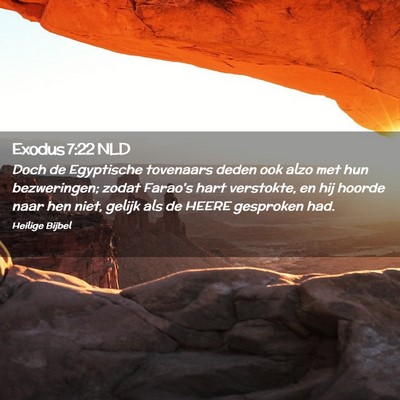Picture 02 - Exodus 7:22 NLD - Doch de Egyptische tovenaars deden ook alzo met - Bible Verse Picture