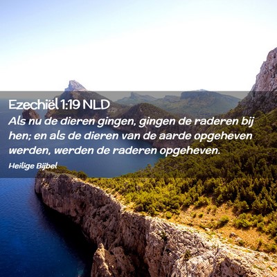 Picture 02 - Ezechiël 1:19 NLD - Als nu de dieren gingen, gingen de raderen bij - Bible Verse Picture