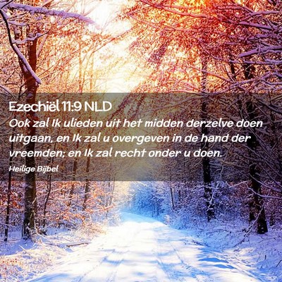 Picture 02 - Ezechiël 11:9 NLD - Ook zal Ik ulieden uit het midden derzelve doen - Bible Verse Picture