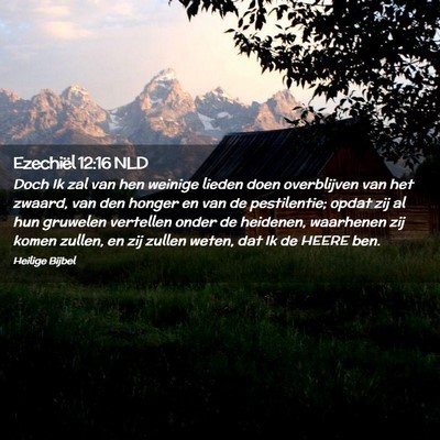 Picture 02 - Ezechiël 12:16 NLD - Doch Ik zal van hen weinige lieden doen - Bible Verse Picture