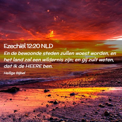 Picture 02 - Ezechiël 12:20 NLD - En de bewoonde steden zullen woest worden, en het - Bible Verse Picture