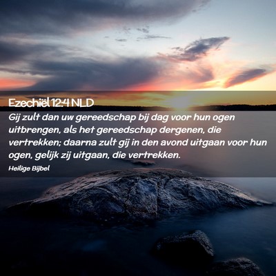 Picture 02 - Ezechiël 12:4 NLD - Gij zult dan uw gereedschap bij dag voor hun ogen - Bible Verse Picture