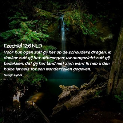 Picture 02 - Ezechiël 12:6 NLD - Voor hun ogen zult gij het op de schouders - Bible Verse Picture
