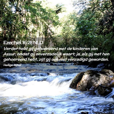 Picture 02 - Ezechiël 16:28 NLD - Verder hebt gij gehoereerd met de kinderen van - Bible Verse Picture