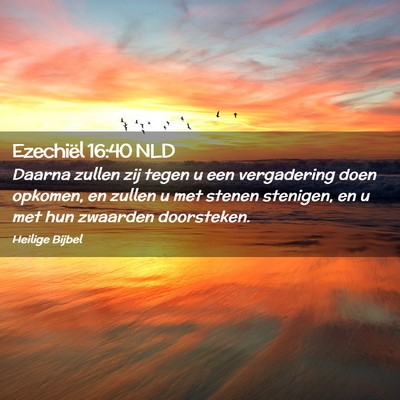 Picture 02 - Ezechiël 16:40 NLD - Daarna zullen zij tegen u een vergadering doen - Bible Verse Picture