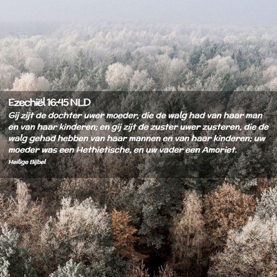 Picture 02 - Ezechiël 16:45 NLD - Gij zijt de dochter uwer moeder, die de walg had - Bible Verse Picture