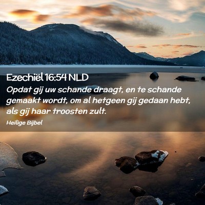 Picture 02 - Ezechiël 16:54 NLD - Opdat gij uw schande draagt, en te schande - Bible Verse Picture
