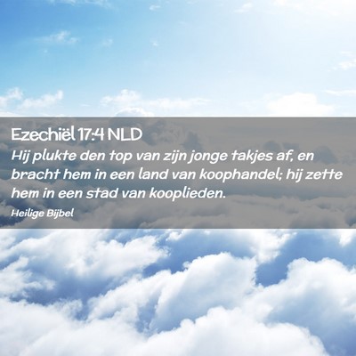 Picture 02 - Ezechiël 17:4 NLD - Hij plukte den top van zijn jonge takjes af, en - Bible Verse Picture