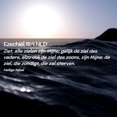 Picture 02 - Ezechiël 18:4 NLD - Ziet, alle zielen zijn Mijne; gelijk de ziel des - Bible Verse Picture