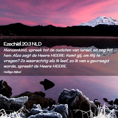 Picture 02 - Ezechiël 20:3 NLD - Mensenkind, spreek tot de oudsten van Israel, en - Bible Verse Picture
