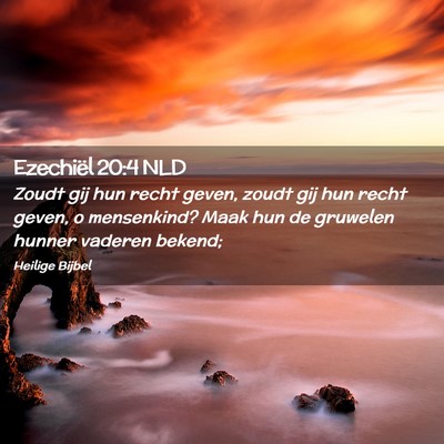 Picture 02 - Ezechiël 20:4 NLD - Zoudt gij hun recht geven, zoudt gij hun recht - Bible Verse Picture