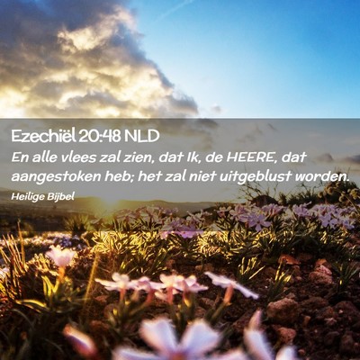 Picture 02 - Ezechiël 20:48 NLD - En alle vlees zal zien, dat Ik, de HEERE, dat - Bible Verse Picture