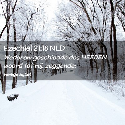 Picture 02 - Ezechiël 21:18 NLD - Wederom geschiedde des HEEREN woord tot mij, - Bible Verse Picture