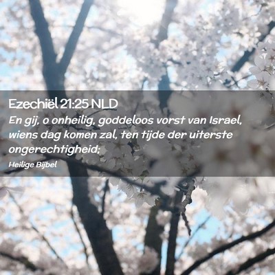 Picture 02 - Ezechiël 21:25 NLD - En gij, o onheilig, goddeloos vorst van Israel, - Bible Verse Picture