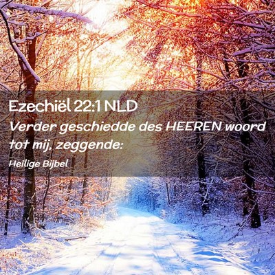 Picture 02 - Ezechiël 22:1 NLD - Verder geschiedde des HEEREN woord tot mij, - Bible Verse Picture