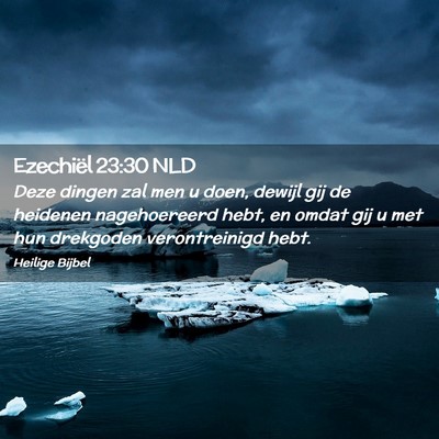 Picture 02 - Ezechiël 23:30 NLD - Deze dingen zal men u doen, dewijl gij de - Bible Verse Picture