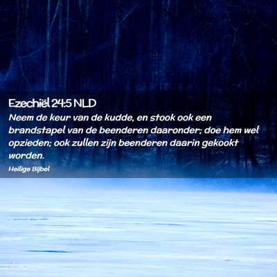 Picture 02 - Ezechiël 24:5 NLD - Neem de keur van de kudde, en stook ook een - Bible Verse Picture