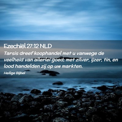 Picture 02 - Ezechiël 27:12 NLD - Tarsis dreef koophandel met u vanwege de veelheid - Bible Verse Picture