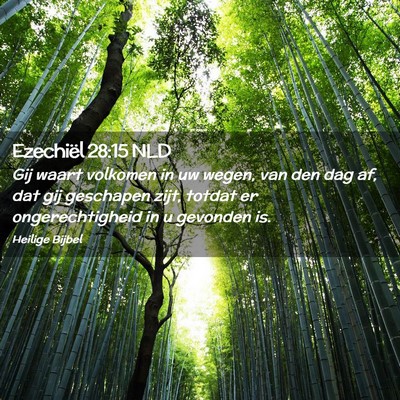 Picture 02 - Ezechiël 28:15 NLD - Gij waart volkomen in uw wegen, van den dag af, - Bible Verse Picture