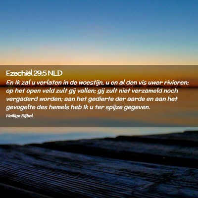 Picture 02 - Ezechiël 29:5 NLD - En Ik zal u verlaten in de woestijn, u en al den - Bible Verse Picture