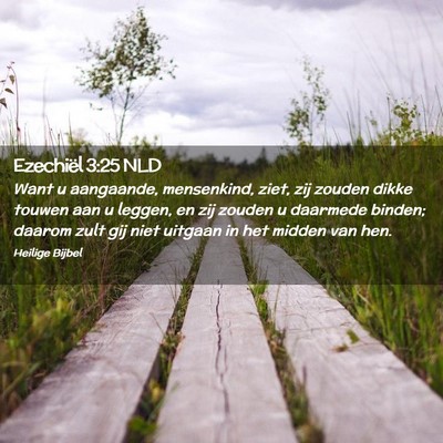 Picture 02 - Ezechiël 3:25 NLD - Want u aangaande, mensenkind, ziet, zij zouden - Bible Verse Picture