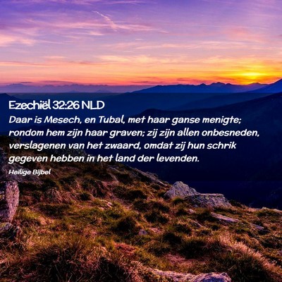 Picture 02 - Ezechiël 32:26 NLD - Daar is Mesech, en Tubal, met haar ganse menigte; - Bible Verse Picture