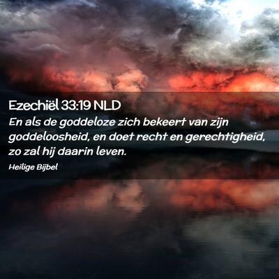 Picture 02 - Ezechiël 33:19 NLD - En als de goddeloze zich bekeert van zijn - Bible Verse Picture