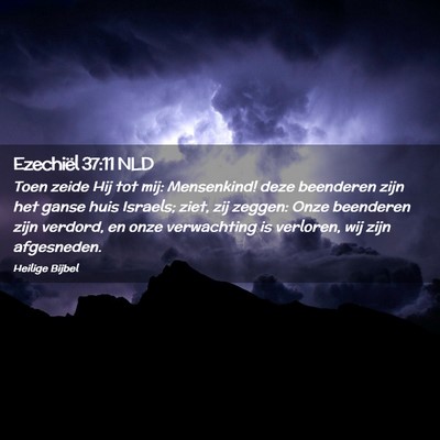 Picture 02 - Ezechiël 37:11 NLD - Toen zeide Hij tot mij: Mensenkind! deze - Bible Verse Picture