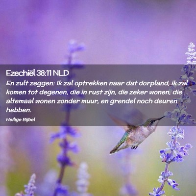 Picture 02 - Ezechiël 38:11 NLD - En zult zeggen: Ik zal optrekken naar dat - Bible Verse Picture