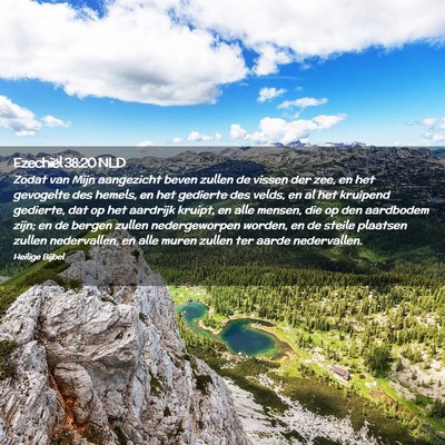 Picture 02 - Ezechiël 38:20 NLD - Zodat van Mijn aangezicht beven zullen de vissen - Bible Verse Picture