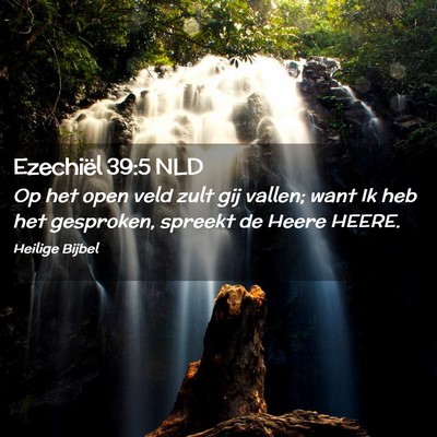 Picture 02 - Ezechiël 39:5 NLD - Op het open veld zult gij vallen; want Ik heb het - Bible Verse Picture
