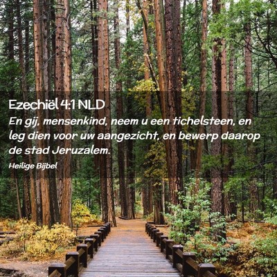 Picture 02 - Ezechiël 4:1 NLD - En gij, mensenkind, neem u een tichelsteen, en - Bible Verse Picture