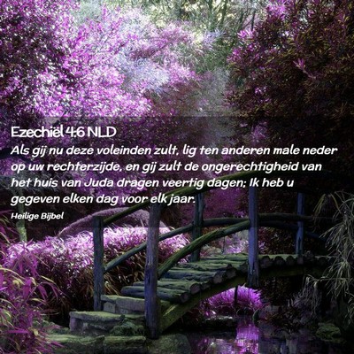 Picture 02 - Ezechiël 4:6 NLD - Als gij nu deze voleinden zult, lig ten anderen - Bible Verse Picture